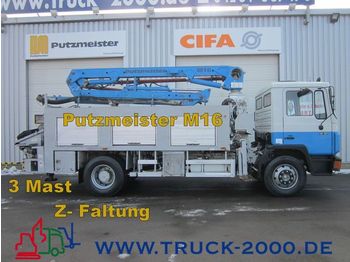 Concrete pump truck MAN 14.192 Putzmeister M16 Betonpumpe 3 Mast: picture 1