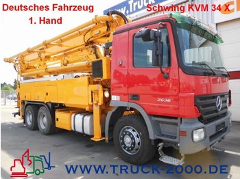 Concrete pump truck Mercedes-Benz 2636 6x4Schwing KVM34m*DeutscheBetonpumpe*1.Hand: picture 1