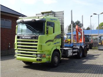 Forestry trailer Scania 144G-460 6x4 / Schemel Rungen / Klima: picture 1