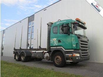 Forestry trailer for transportation of timber Scania R620 6X4 MANUAL FULL STEEL ALUCAR EURO 3: picture 1
