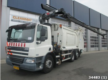 Garbage truck DAF FAN 75 CF 250 Euro 5 with Hiab 21 ton/meter cran: picture 1
