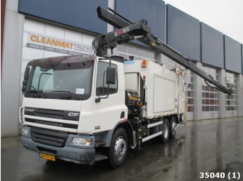 Garbage truck DAF FAN 75 CF 250 with Hiab 19 ton/meter crane: picture 1