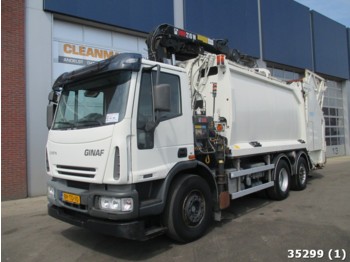 Garbage truck Ginaf C 3127 N with Hiab 21 ton/meter crane: picture 1