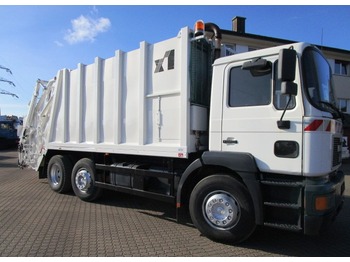 Garbage truck for transportation of garbage MAN 26.293 6x2 Haller X1/U5 Schüttung/Handschaltung: picture 1