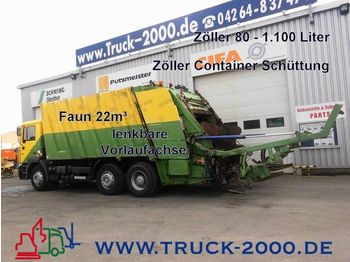 Garbage truck for transportation of garbage MAN 26.314 Faun22m³+Zöller1.1+ContainerSchüttung 5m³: picture 1