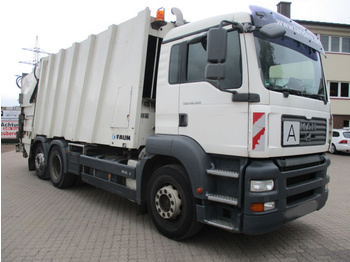 Garbage truck for transportation of garbage MAN 26.320 6x2-2BL TGA Faun24cbm/Zöller Delta/Euro4: picture 1