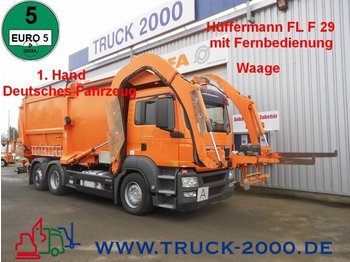 Garbage truck for transportation of garbage MAN TGA 26.320 Hüffermann Frontlader mit Waage*29m³*: picture 1