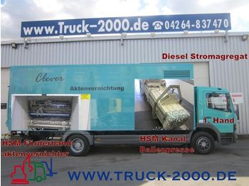 Garbage truck for transportation of garbage MERCEDES-BENZ 1517 mobiler Aktenvernichter Schredder Häcksler: picture 1