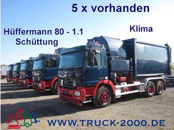 Garbage truck for transportation of garbage MERCEDES-BENZ 2532 Actros Hüffermann Seitenlader -5 on Stock: picture 1