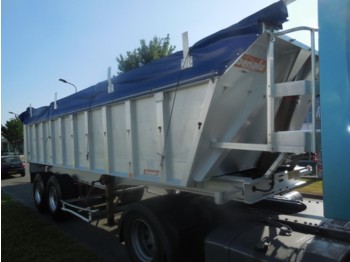 Tipper semi-trailer Benalu 2x axle spring spring 21m3 + aluminum box: picture 1