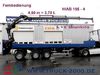 Dropside semi-trailer ANDERE 3 Achs KranAuflieger*Hiab195+FB*7.8m=2t*2,3m=7t.