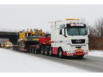 Low loader semi-trailer for transportation of heavy machinery Faymonville 3+5 Variomax tiefbett: picture 1