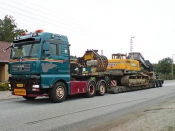 Low loader semi-trailer for transportation of heavy machinery Faymonville Tiefbett ausziehbar + viele extras: picture 1