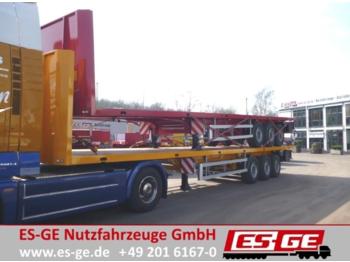 Flatbed semi-trailer ES-GE 3 Achs Sattelanhänger- 18 to Hals