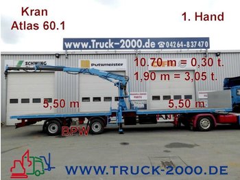Dropside/ Flatbed semi-trailer Kramer Atlas 60.1 Kran SpezialTransport f.Container usw: picture 1