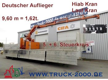 Dropside/ Flatbed semi-trailer Langendorf SAP 20/27Baustoff/SteinAufliegerRollKranHiabR165: picture 1