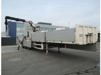 Dropside/ Flatbed semi-trailer Louault LOUAULT + KRAAN KENNIS 20: picture 1