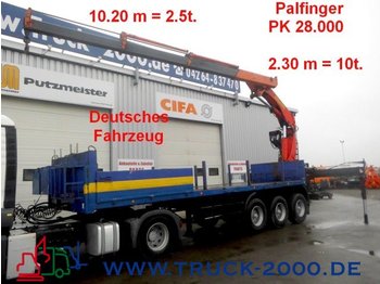 Dropside/ Flatbed semi-trailer Lück Palfinger PK 28000 28t./M Kran*SpezialTransporte: picture 1