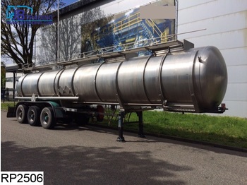 Tank semi-trailer Panissars Chemie 32000 Liter, RVS tank, 4 Compartments, 4 bar, Steel suspension: picture 1