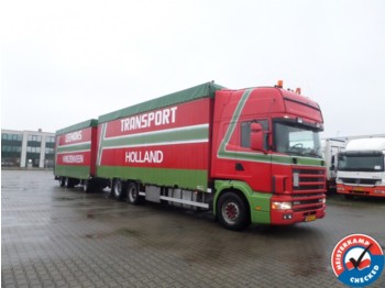 Walking floor semi-trailer Scania 124 420 Topline Walking floor combi 115 m3: picture 1
