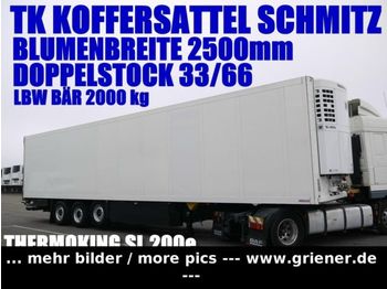 Refrigerator semi-trailer Schmitz Cargobull SKO 24/DOPPELSTOCK 33/66 /LBW / BLUMENBREITE !!!: picture 1