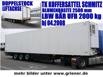 Refrigerator semi-trailer Schmitz Cargobull SKO 24/DOPPELSTOCK/BLUMENBREITE/LBW BÄR TK SL200: picture 1