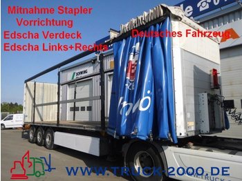 Curtainsider semi-trailer Schmitz S01 Edscha Plane L+R+Dach+Mitnahmestapler*: picture 1