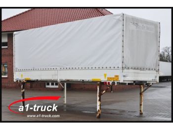 Container transporter/ Swap body trailer Krone 2 x WB 7,45 Plane weiß neutral, Edscha, Portaltü: picture 1