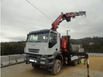 Dropside/ Flatbed truck CAMION GRUA IVECO 380 6X6 FASSI 300 2005: picture 1