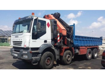 Dropside/ Flatbed truck CAMION GRUA IVECO 440 8X4 2005 PALFINGER 72002 2004: picture 1