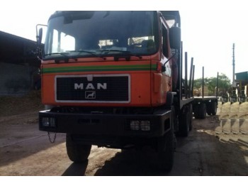 Dropside/ Flatbed truck CAMION GRUA MAN 33403 6X6 1998 GUERRA 2003: picture 1