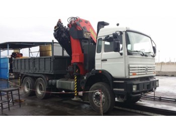 Dropside/ Flatbed truck CAMION GRUA RENAULT 340 6X4 1997 PK 54000 2005: picture 1