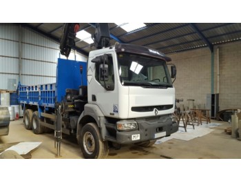 Dropside/ Flatbed truck CAMION GRUA RENAULT 370 6X4 2006 HIAB 244: picture 1
