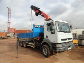 Dropside/ Flatbed truck CAMION GRUA RENAULT 370 6X4 2006 PALFINGER 29000 2006: picture 1
