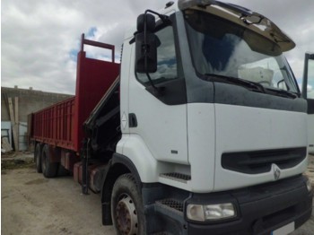 Dropside/ Flatbed truck CAMION GRUA RENAULT 400 6X2 1999 HIAB 166 2005: picture 1
