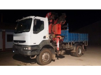 Dropside/ Flatbed truck CAMION GRUA RENAULT 420 4X4 FASSI F 250 27 2002: picture 1