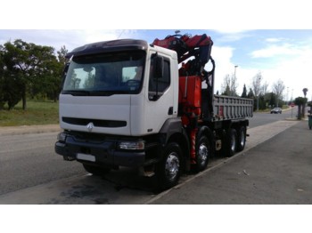 Tipper CAMION GRUA VOLQUETE RENAULT 420 FASSI F 450 XP 2003: picture 1