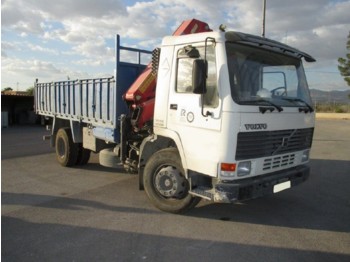 Dropside/ Flatbed truck CAMION GRUA VOLVO FL 7 4X2 HMF 1820 1990: picture 1