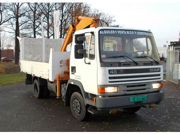Autotransporter truck DAF 45 LF 150 TURBO  KRAN: picture 1
