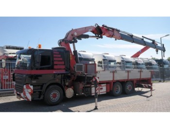 Dropside/ Flatbed truck DAF CF 85.340 6X2 OPEN BOX WITH FASSI F 600 CRANE: picture 1
