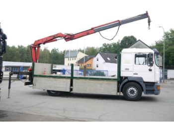 Dropside truck MAN 19.403 Pritsche Bordwände Kran MARREL