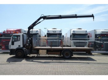 Dropside/ Flatbed truck Iveco 180 E 28 FLATBED WITH HIAB 111-B2 CRANE: picture 1