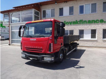 Autotransporter truck Iveco EUROCARGO ML75E  BDF with plato or container,992: picture 1