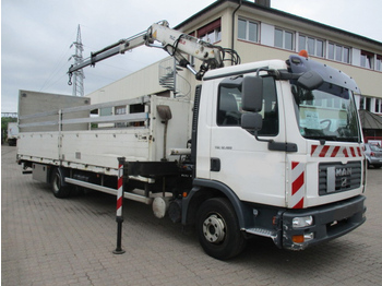 Dropside/ Flatbed truck MAN 12.180 TGL 4x2 LBW/Kran Atlas/Euro4: picture 1