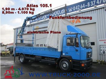 Dropside/ Flatbed truck MAN 18.264 Atlas 105,1 + FB* 8,9m-1,1T elektr. Plane: picture 1
