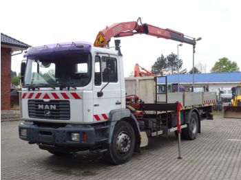 Dropside/ Flatbed truck MAN 19.314 4x2 / FASSI F120 Kran: picture 1