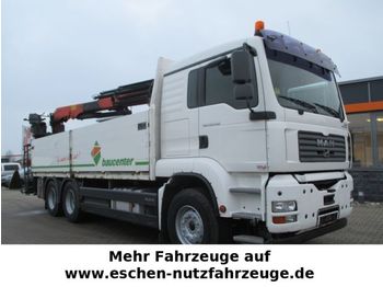 Dropside/ Flatbed truck MAN 26.390 6x4, Palfinger PK 19000 L Kran, Klima: picture 1