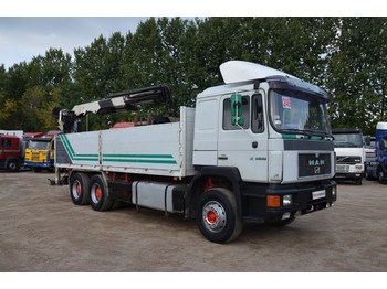 Dropside/ Flatbed truck MAN 26.402 6x4 + PALFINGER PK 14000L: picture 1