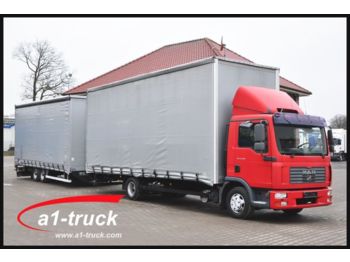 Curtainsider truck MAN 8.210, verzinkter Aufbau + Anhänger Moeslein Bj: picture 1