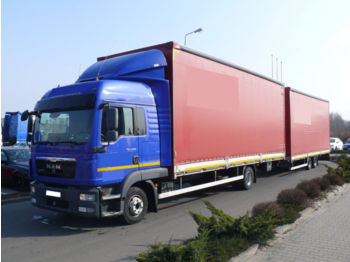 Curtainsider truck MAN MAN TGL 8.250 4x2 BL + Anhänger  KONAR JG2: picture 1